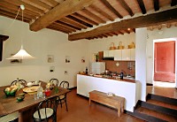Cucina/pranzo del Casale del Fabbro - Agriturismo a Orgia, in Toscana, a 12 km da Siena
