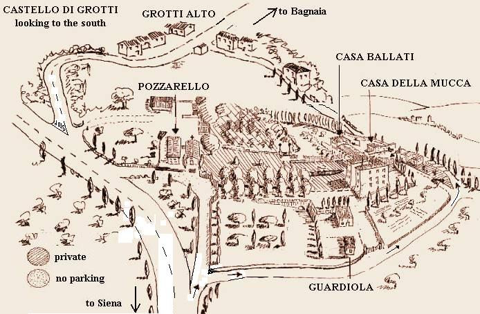 Mappa del Castello di Grotti